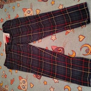 Tommy Hilfiger Plaid cropped pants slacks Green Navy Red Christmas wear🌲